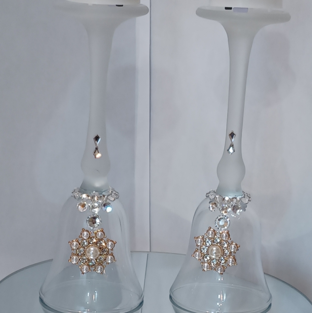 Elegant White and Gold Tealighr Candle Holders